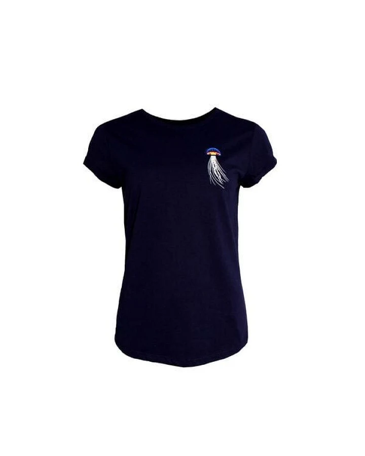FÄDD Damen T-Shirt Rundhals aus Bio-Baumwolle "Kwalle PäP" Navy Blau