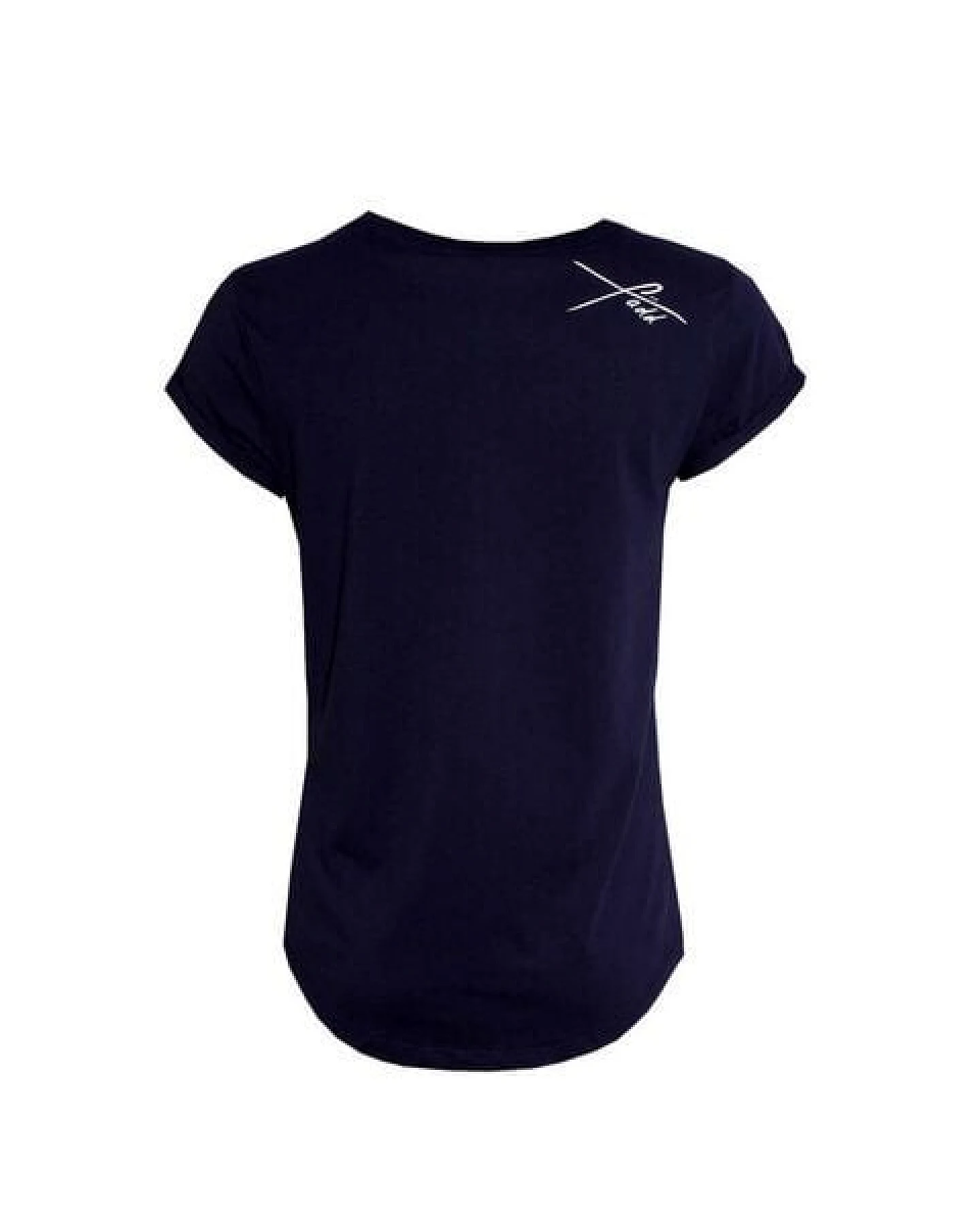 FÄDD Damen T-Shirt Rundhals aus Bio-Baumwolle "Kwalle PäP" Navy Blau – Ansicht 3