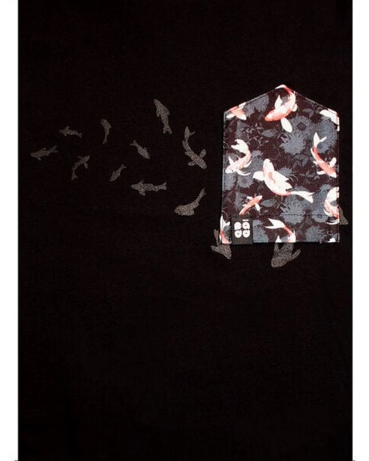 FÄDD Damen T-Shirt Rundhals aus Bio-Baumwolle "Bit Koi BT" Schwarz – Ansicht 2