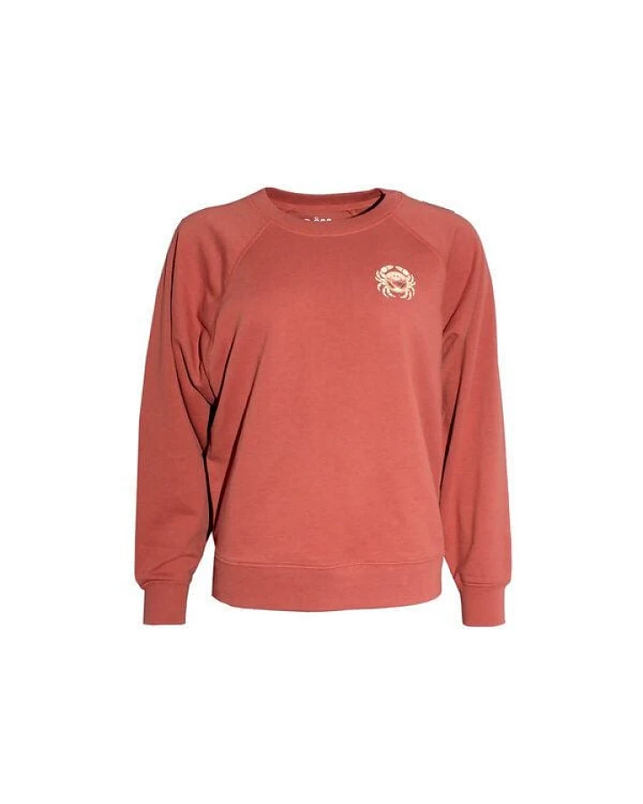 FÄDD Damen Sweatshirt Pullover aus Bio-Baumwolle "Kräbbs PäP Bätwing" Rot