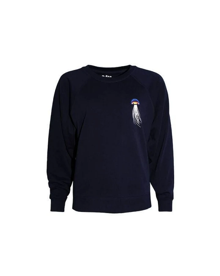 FÄDD Damen Sweatshirt Pullover Bio-Baumwolle Kwalle PäP Bätwing Navy Blau
