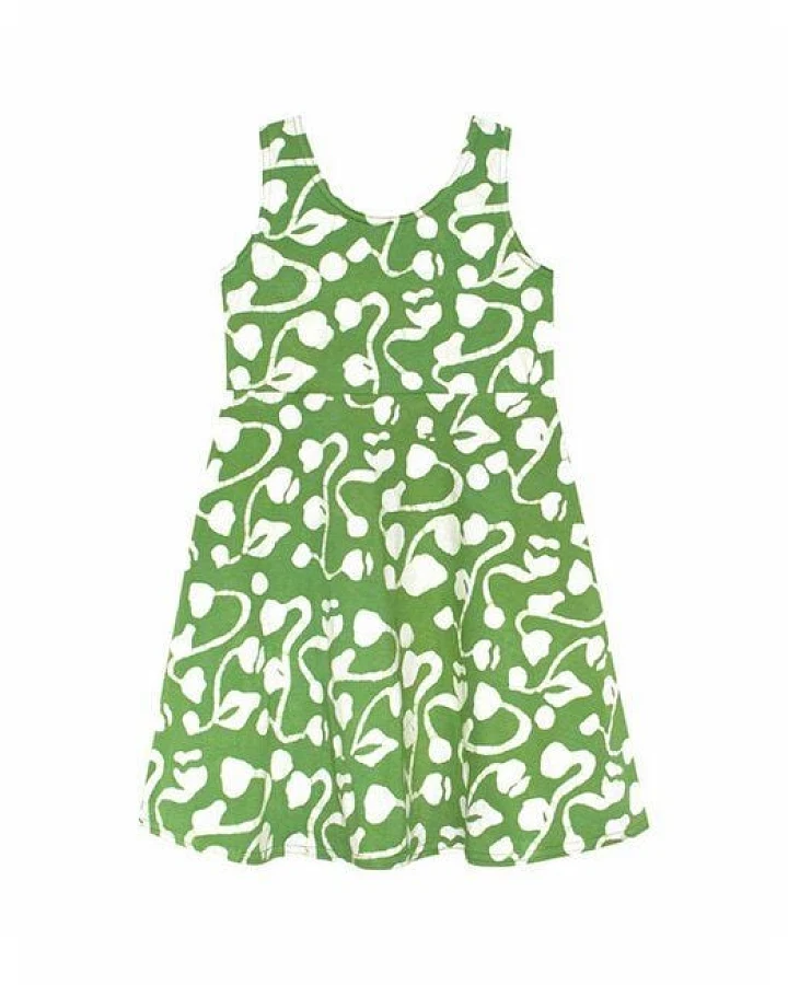 Global Mamas Bio Jersey Kleid Girls - Fit & Flare - Brambles