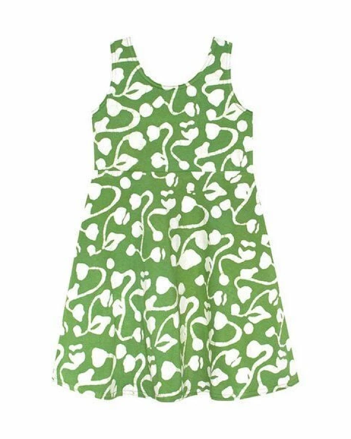 Global Mamas Bio Jersey Kleid Girls - Fit & Flare - Brambles