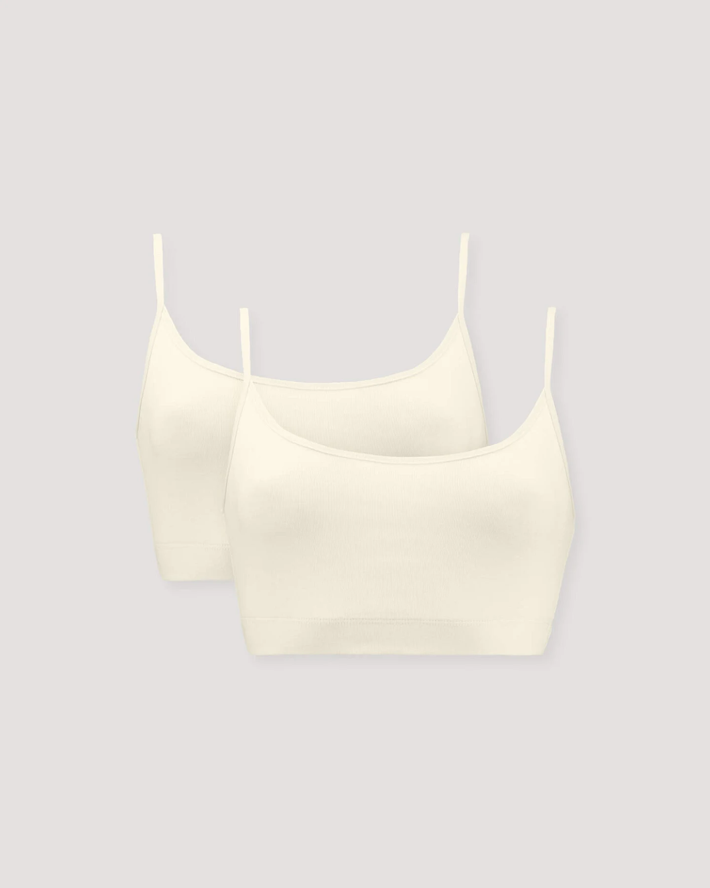 hessnatur Damen Bustier im 2er-Pack PURE COTTON aus Bio-Baumwolle - natur - Größe 34 – Ansicht 3
