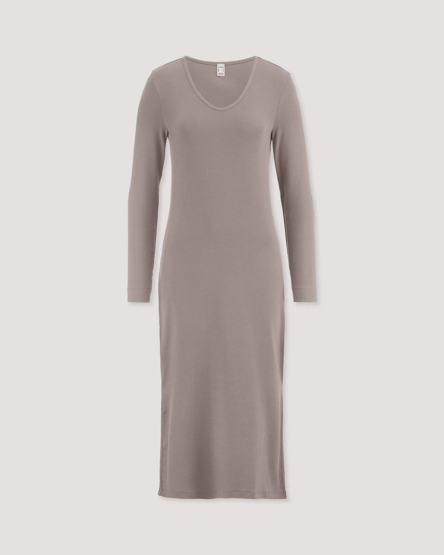 hessnatur Damen Nachthemd SOFT RIB aus Bio-Baumwolle - beige - Größe 38 – Ansicht 3