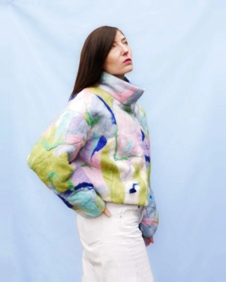 PANAPUFA Bomberjacke aus Wolle ABSTRACT