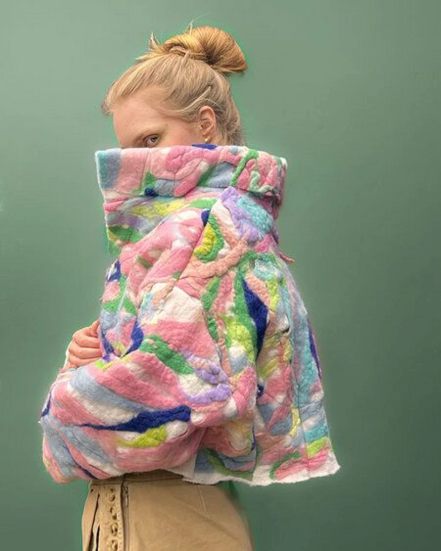 PANAPUFA Bomberjacke aus Wolle ABSTRACT – Ansicht 2