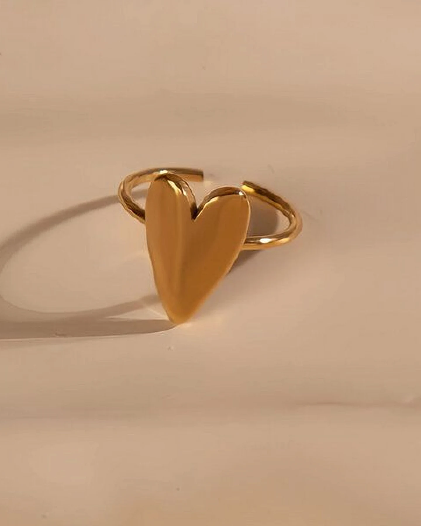 Größenverstellbarer HERZ Ring ca. 18 x 15mm von Elektropulli – Ansicht 2