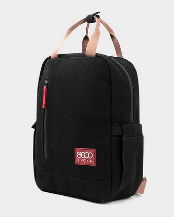 8000Kicks Kleiner Rucksack (Lite) – Schwarz, Beige & Grün, Dunkelgrün