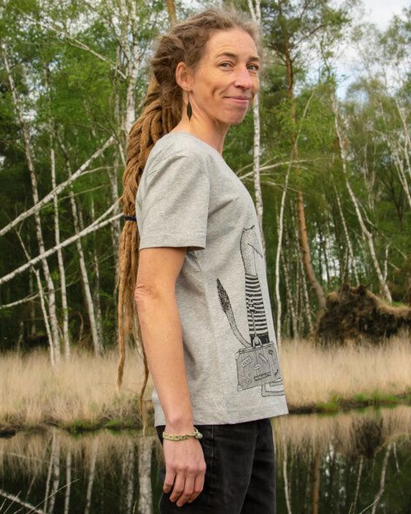 Cmig Damen T-Shirt Reise Wiesel – Ansicht 3