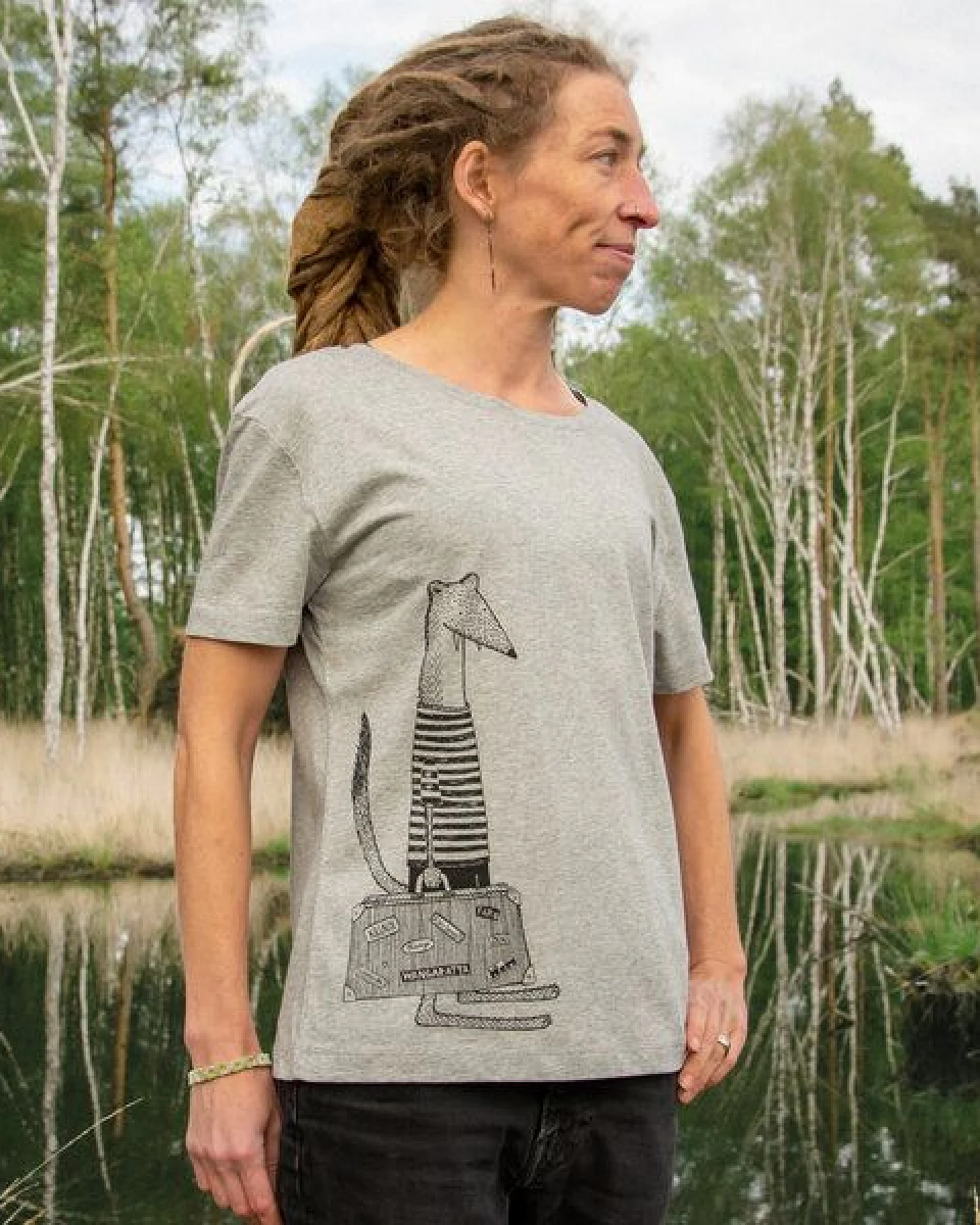 Cmig Damen T-Shirt Reise Wiesel – Ansicht 4