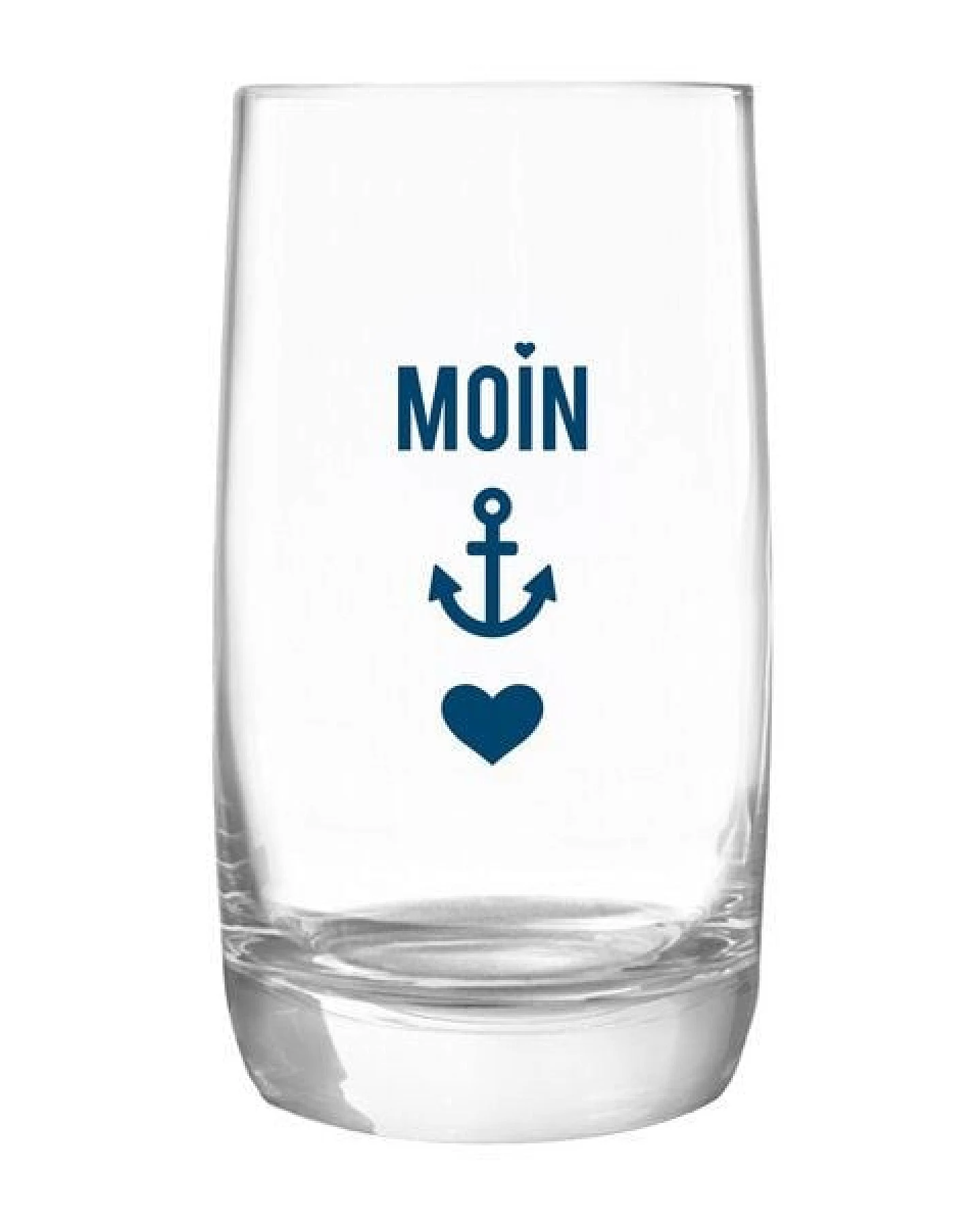 Bow & Hummingbird Kristallglas, Longdrinkglas "Moin-Anker-Herz" made in EU – Ansicht 4