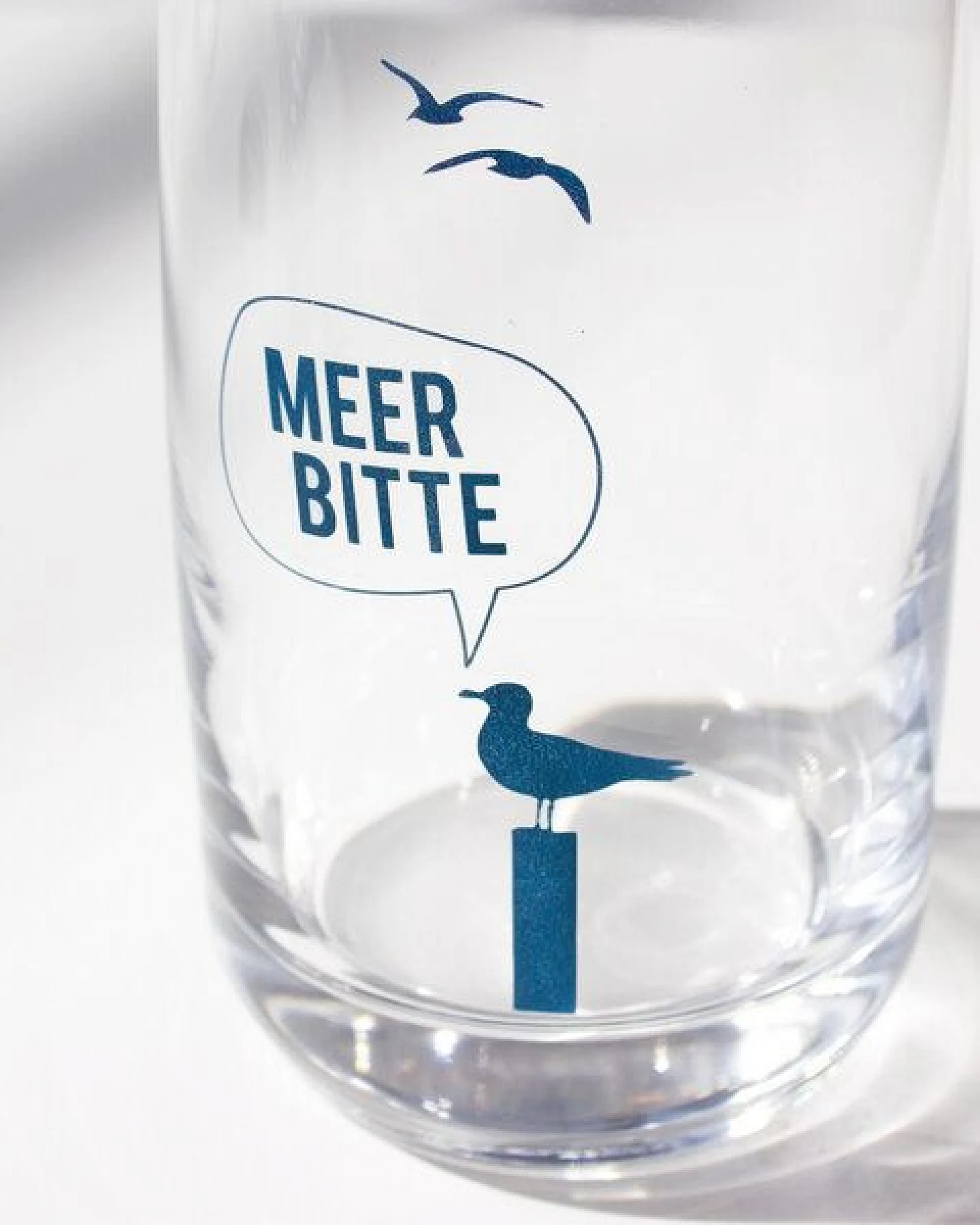Bow & Hummingbird Kristallglas, Longdrinkglas "Meer Bitte Möwe" made in EU – Ansicht 2