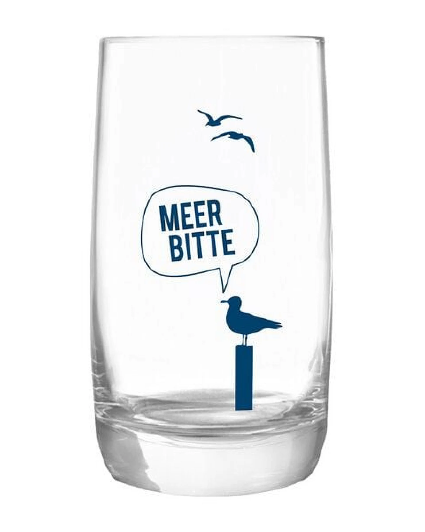 Bow & Hummingbird Kristallglas, Longdrinkglas "Meer Bitte Möwe" made in EU – Ansicht 4