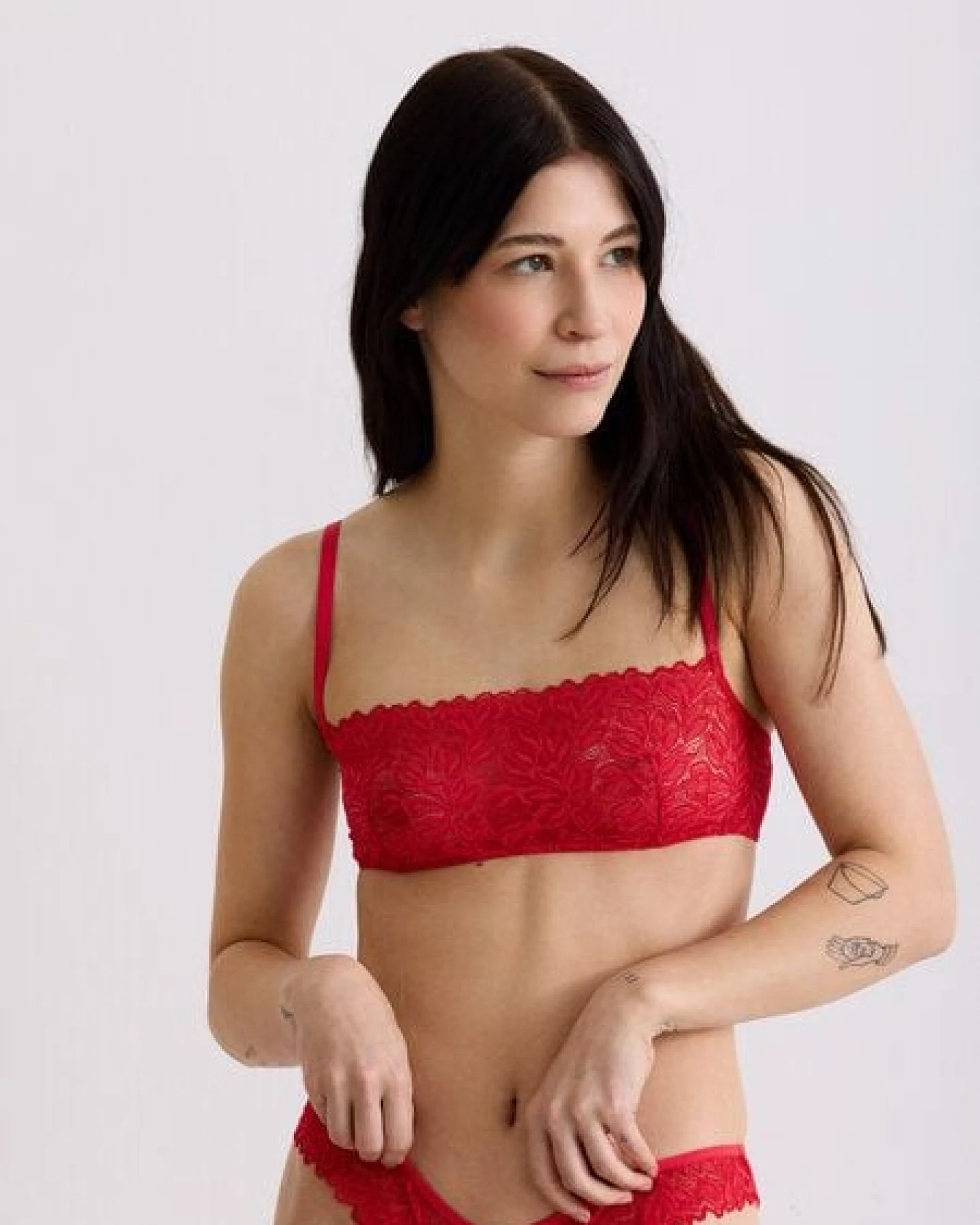 erlich textil Dreamy Lace Bandeau Bralette mit Spitze aus recyceltem Polyamid, made in Europe – Ansicht 2