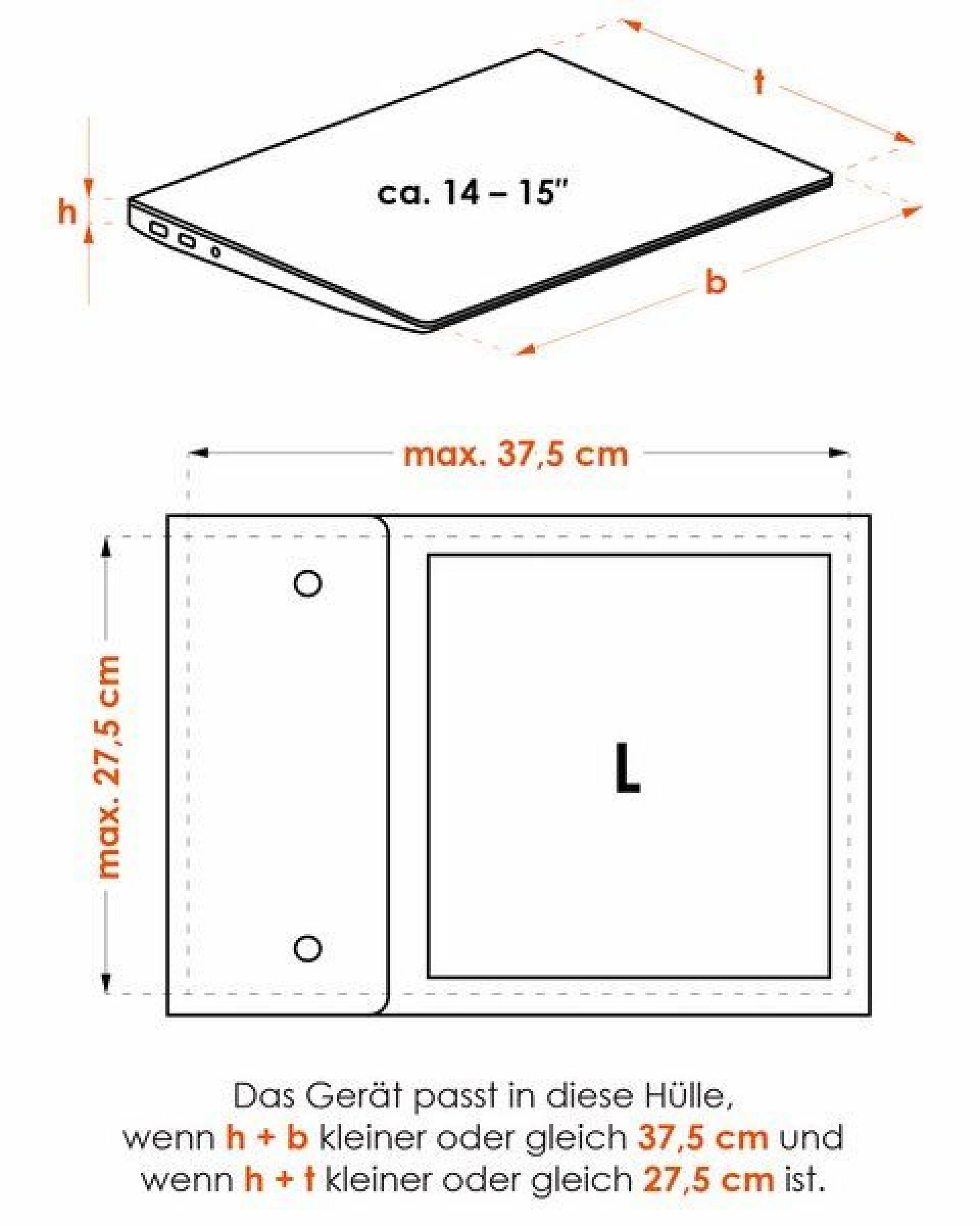 Råvare ENNO L in dunkelgrau-gelb / Tablet- und Laptophülle aus Filz – Ansicht 3