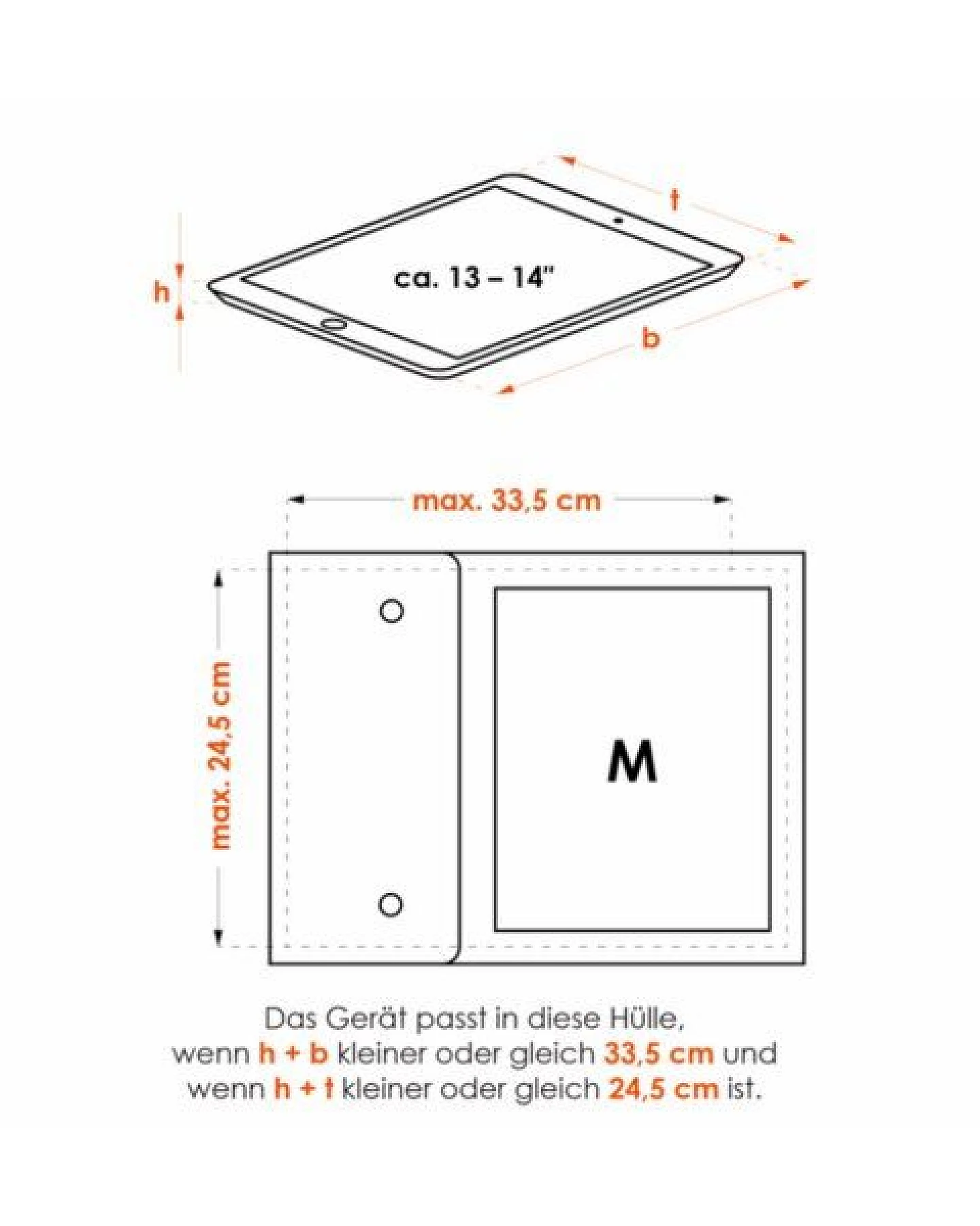 Råvare ENNO M in hellgrau-dunkelblau / Tablet- und Laptophülle aus Filz – Ansicht 3
