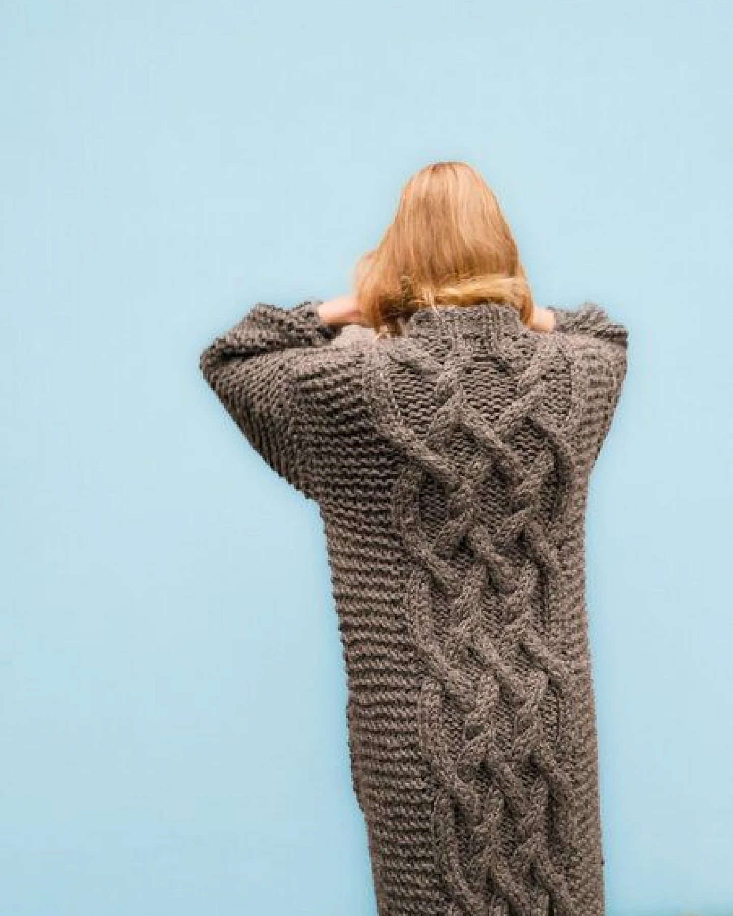 PANAPUFA lange Strickjacke aus Merinowolle – Ansicht 3
