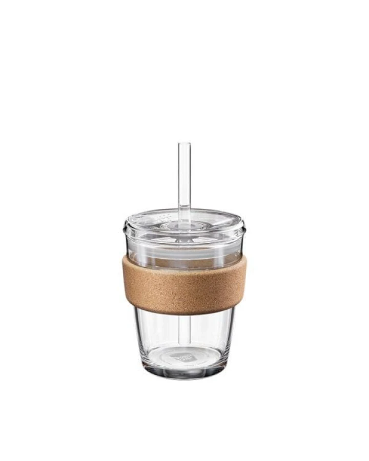 KeepCup - COLD CUP CORK – To Go Becher aus Glas mit Strohhalm in 2 Größen