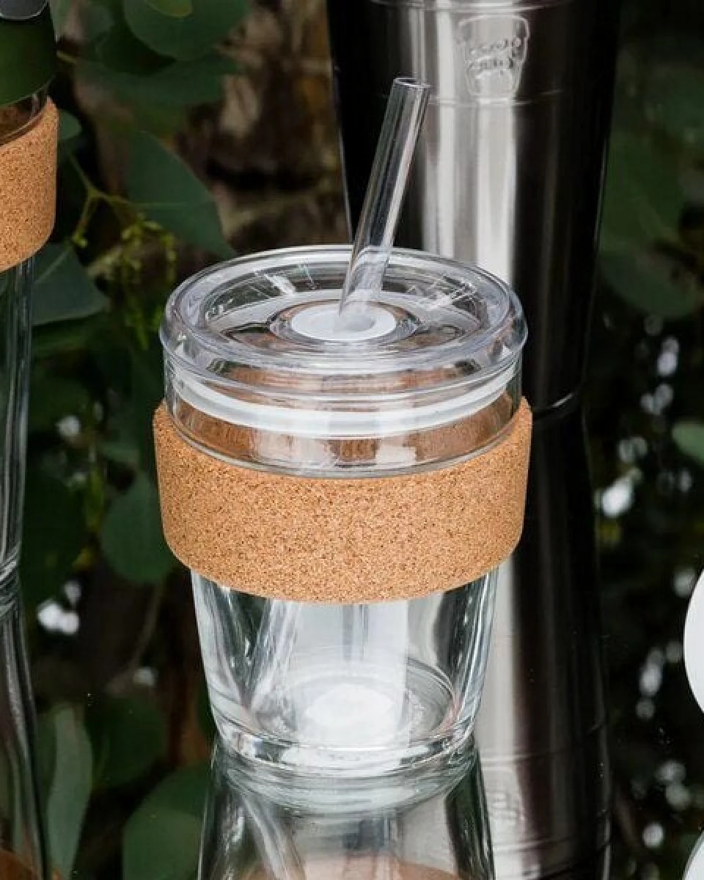 KeepCup - COLD CUP CORK – To Go Becher aus Glas mit Strohhalm in 2 Größen – Ansicht 3