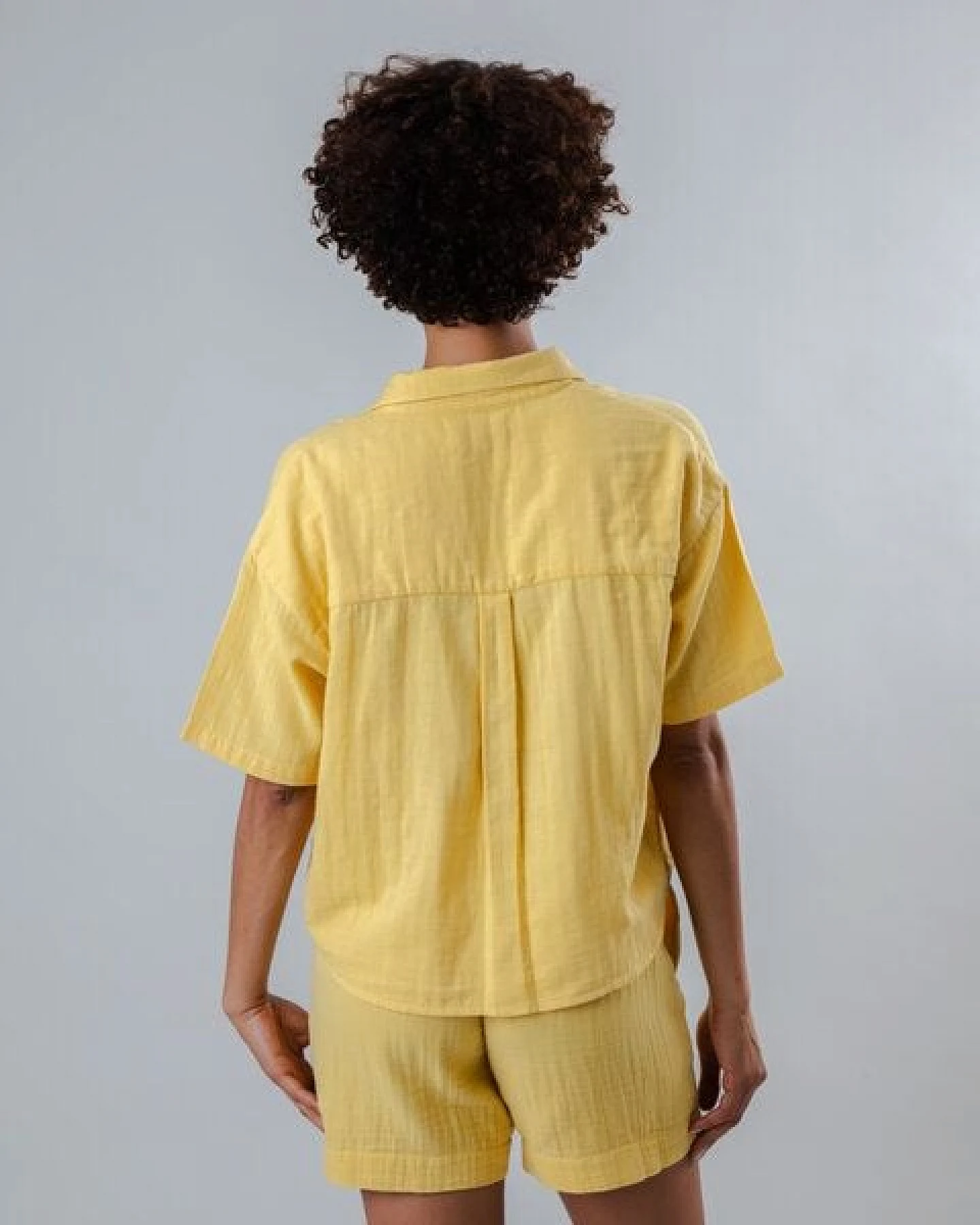 Brava Fabrics Kurzarm-Bluse Bubble Cropped Blouse – Ansicht 3