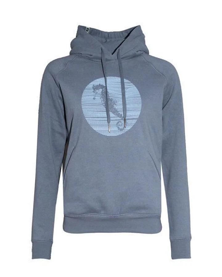 FÄDD Damen Sweatshirt Hoodie aus Bio-Baumwolle "Hippocampus" Grau