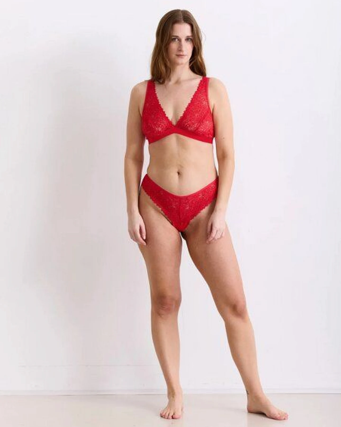 erlich textil Dreamy Lace Plunge Bra BH mit Spitze, made in Europe – Ansicht 3