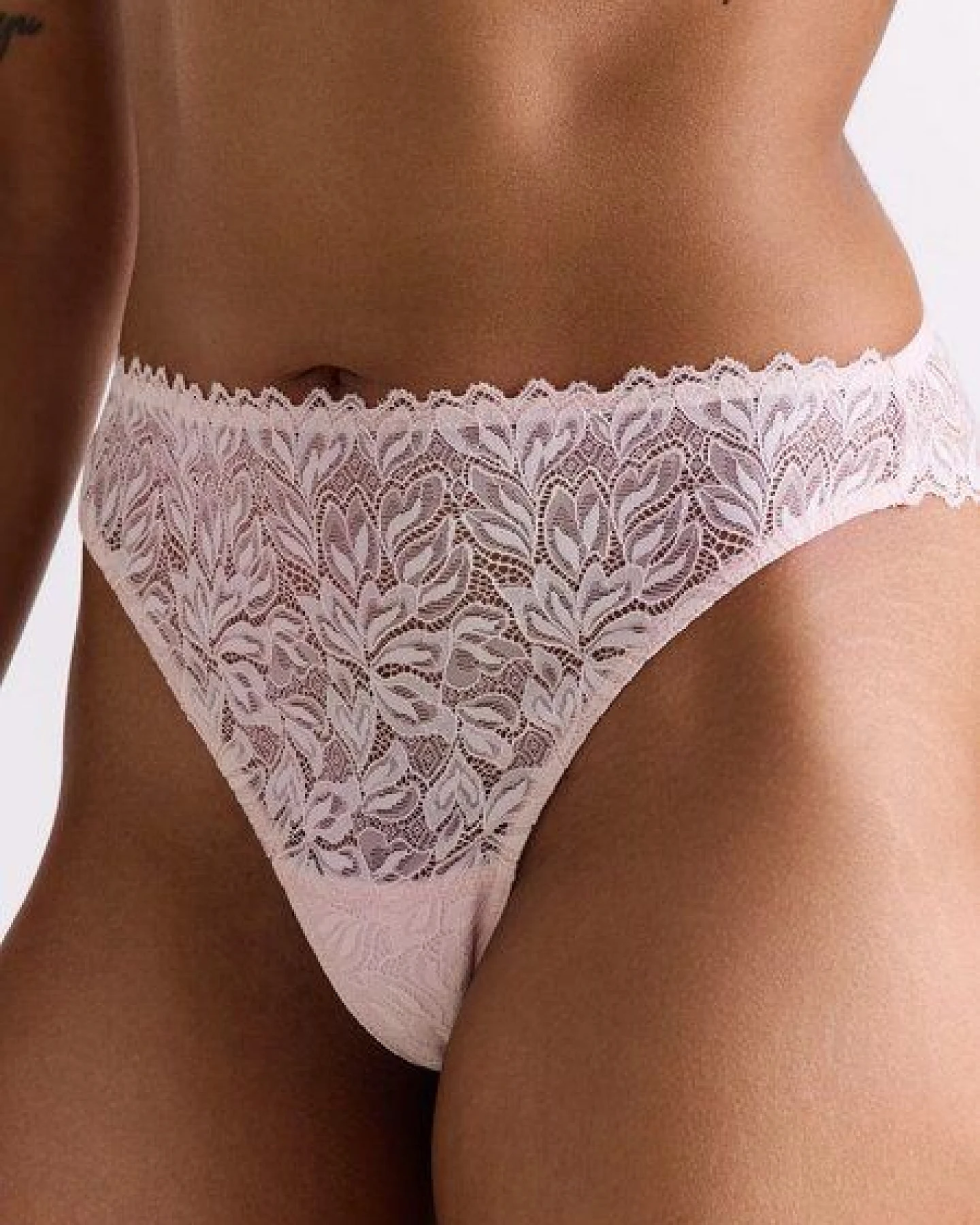 erlich textil Dreamy Lace High Waist Brazil String mit Spitze, made in Europe – Ansicht 2
