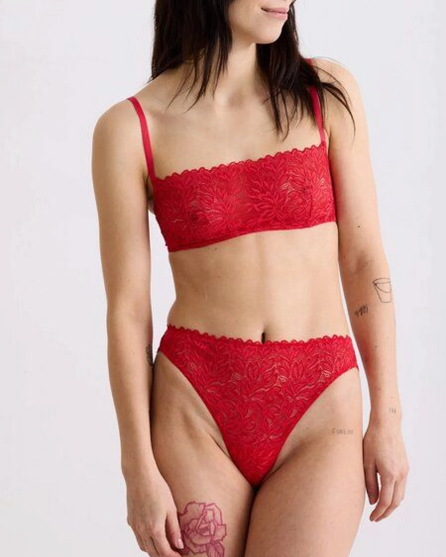 erlich textil Dreamy Lace High Waist Brazil String mit Spitze, made in Europe – Ansicht 3
