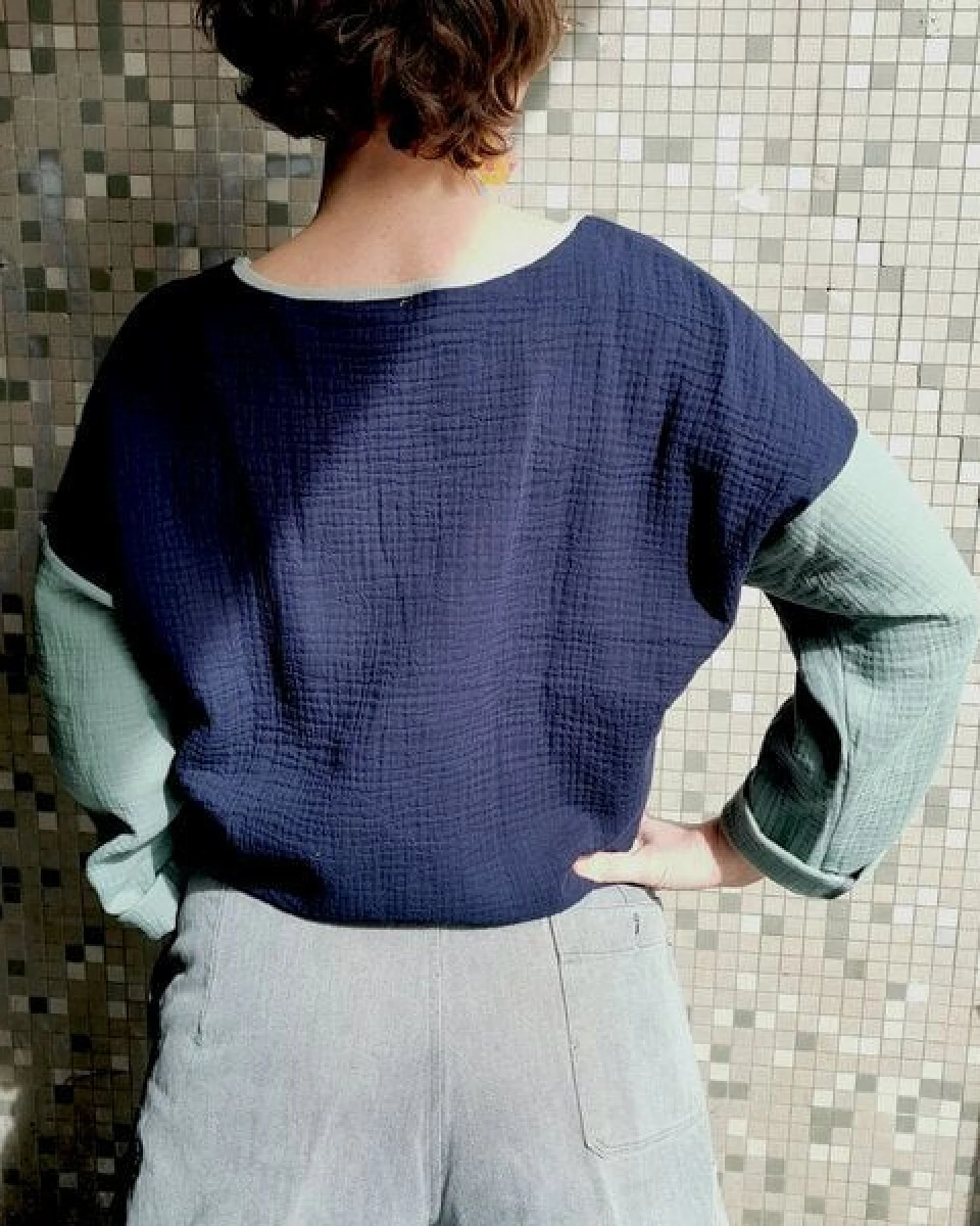 Fräulein Prusselise Musseline colourblock Top, Shirt, Bluse, bunt, -bio, – Ansicht 3