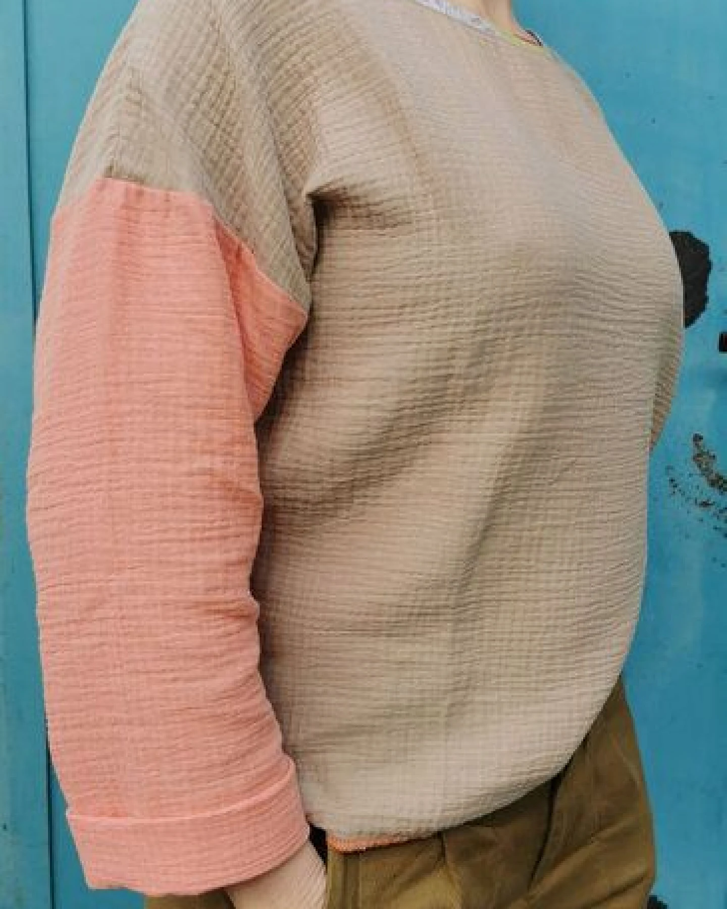 Fräulein Prusselise Musseline colourblock Top, Shirt, Bluse, bunt, -bio, – Ansicht 3