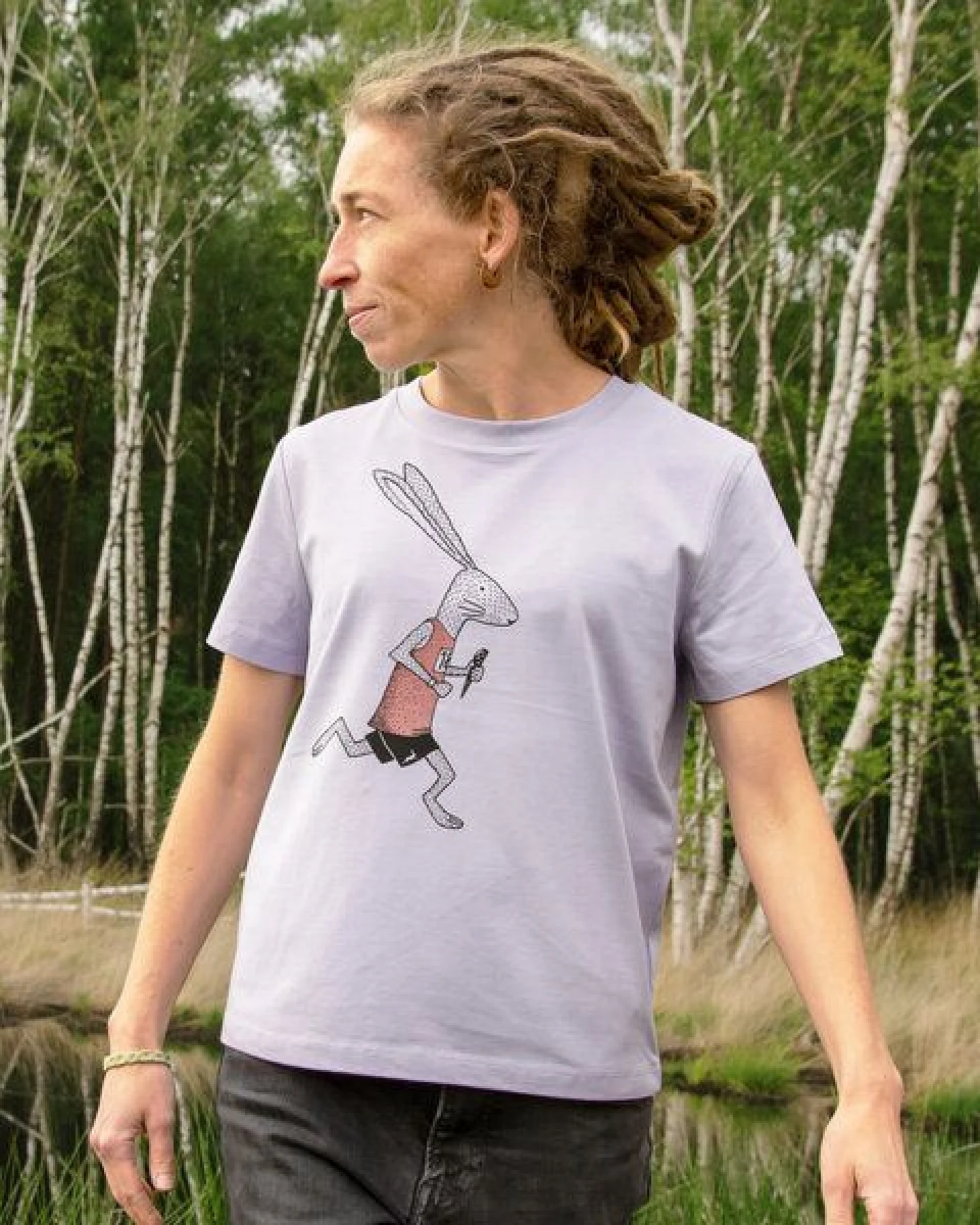 Cmig Lauf-Hase T-Shirt Damen – Ansicht 3