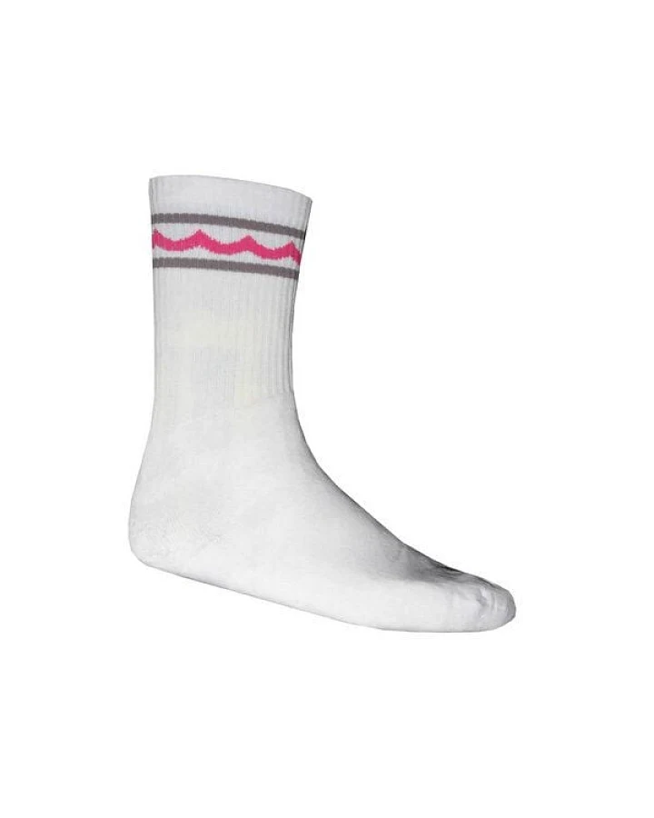 FÄDD Unisex Socken Bio-Baumwolle "Wellensport" Weiß Pink/ Grün o. Schwarz