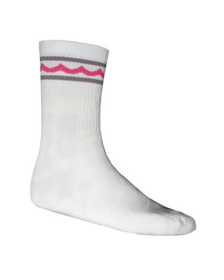 FÄDD Unisex Socken Bio-Baumwolle "Wellensport" Weiß Pink/ Grün o. Schwarz