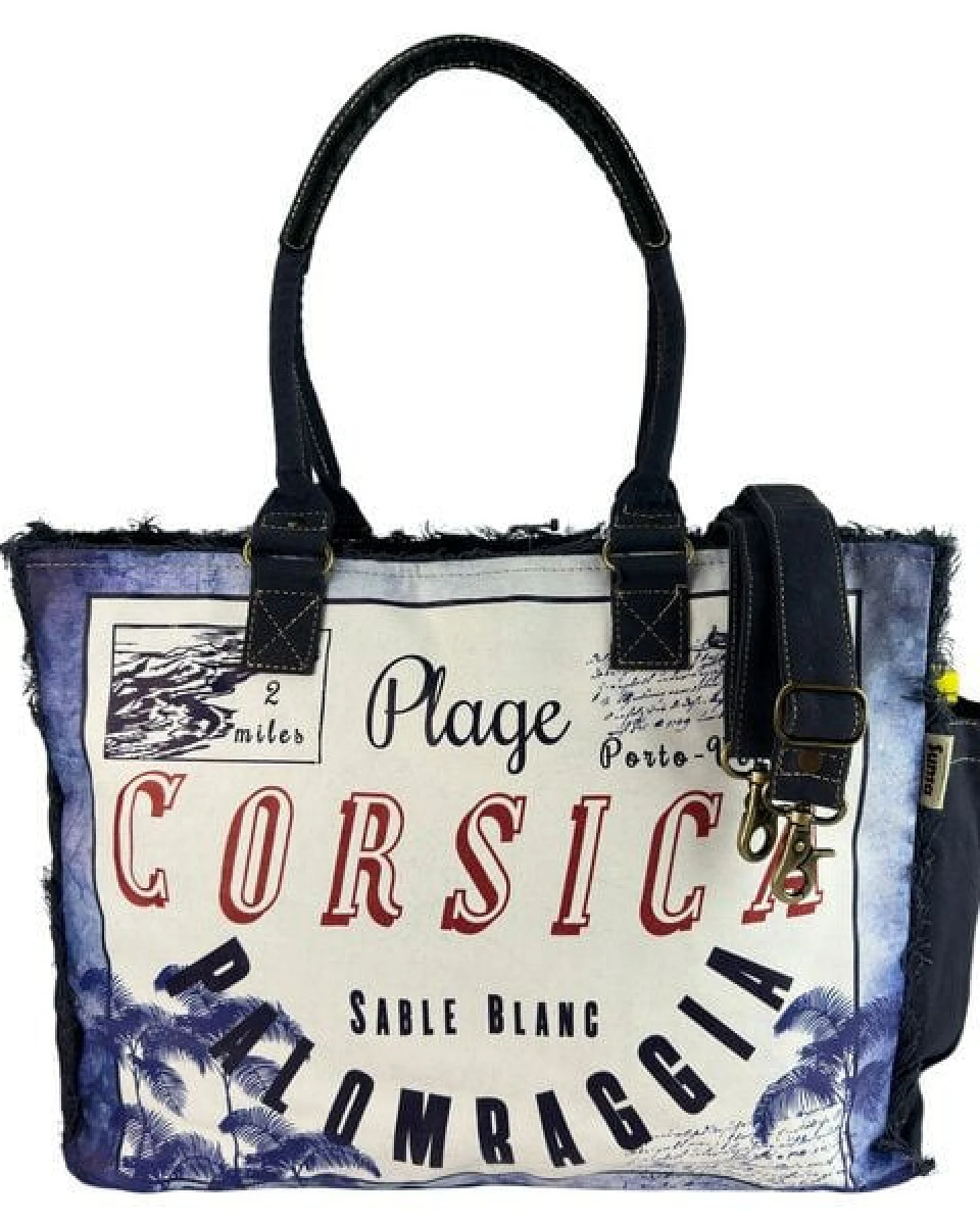 Sunsa XXL Handtasche mit Corsica Motiv, Große Schultertasche – Ansicht 2