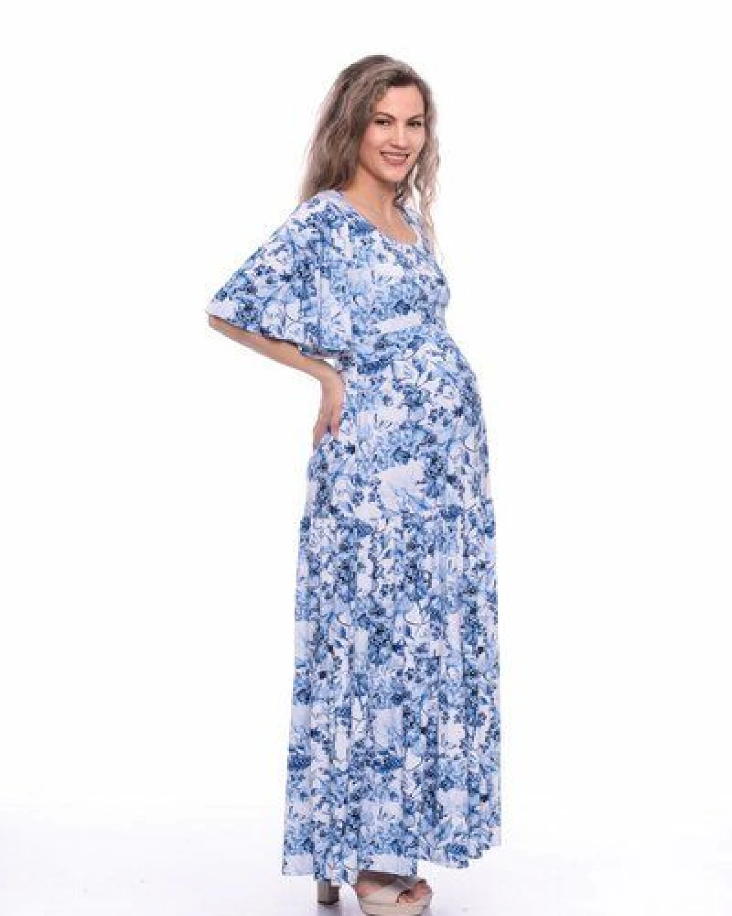 Milchshake KAYA & KAYO 2tlg. VARIO-SET Maxikleid Umstands-& Stillkleid (Clivia) aus TENCEL Jersey – Ansicht 2
