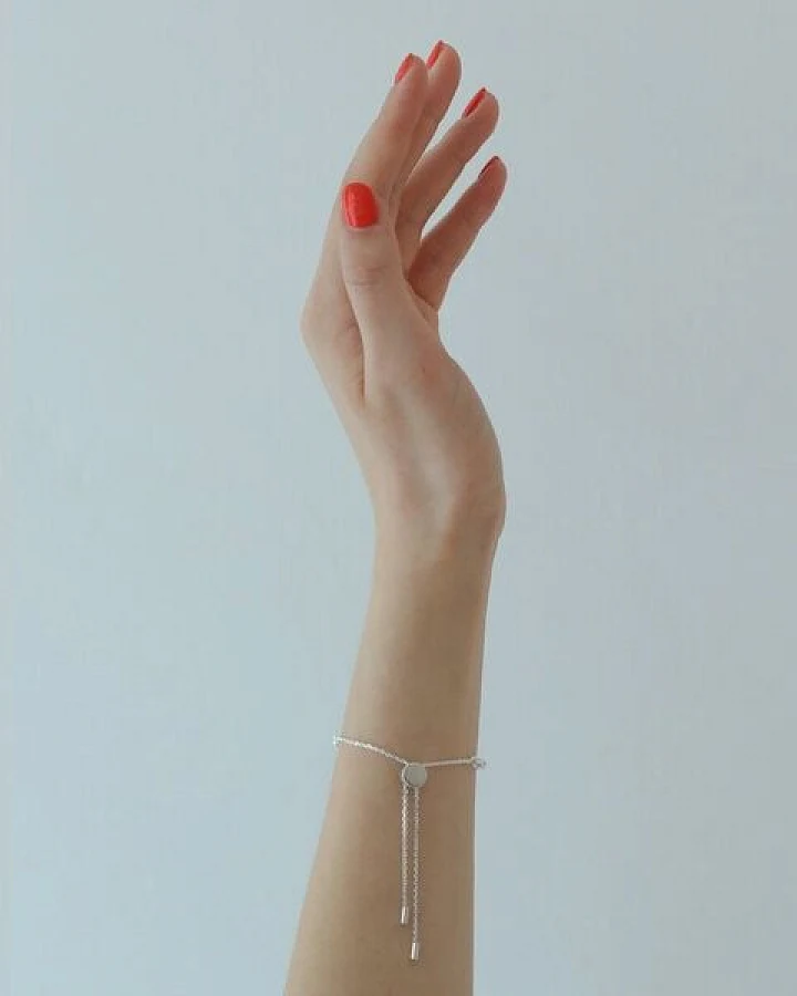 BELLYBIRD Jewellery Armband - Doppelkette mit Pushbutton aus Silber/ Silber vergoldet
