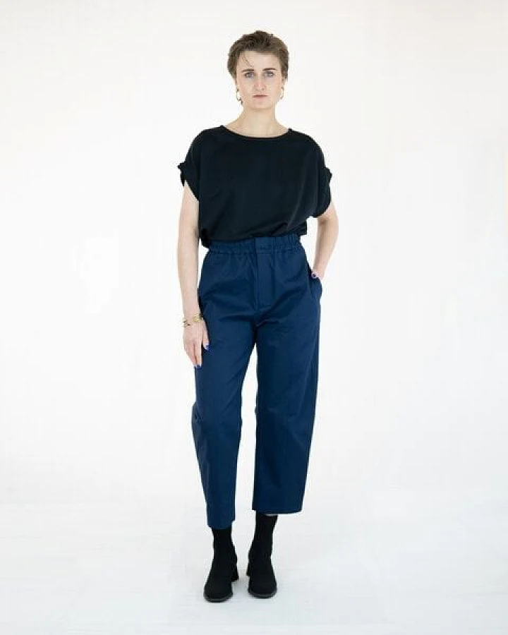 keijn Hose AdoBLEU - Culotte aus Bio-Twill mit elastischem Bund