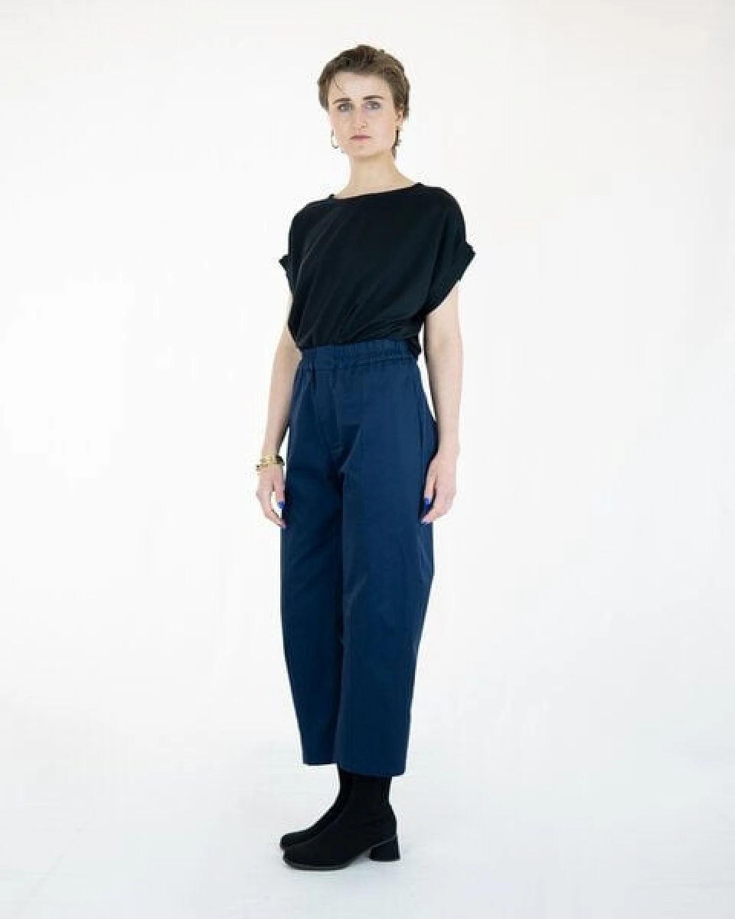 keijn Hose AdoBLEU - Culotte aus Bio-Twill mit elastischem Bund – Ansicht 2