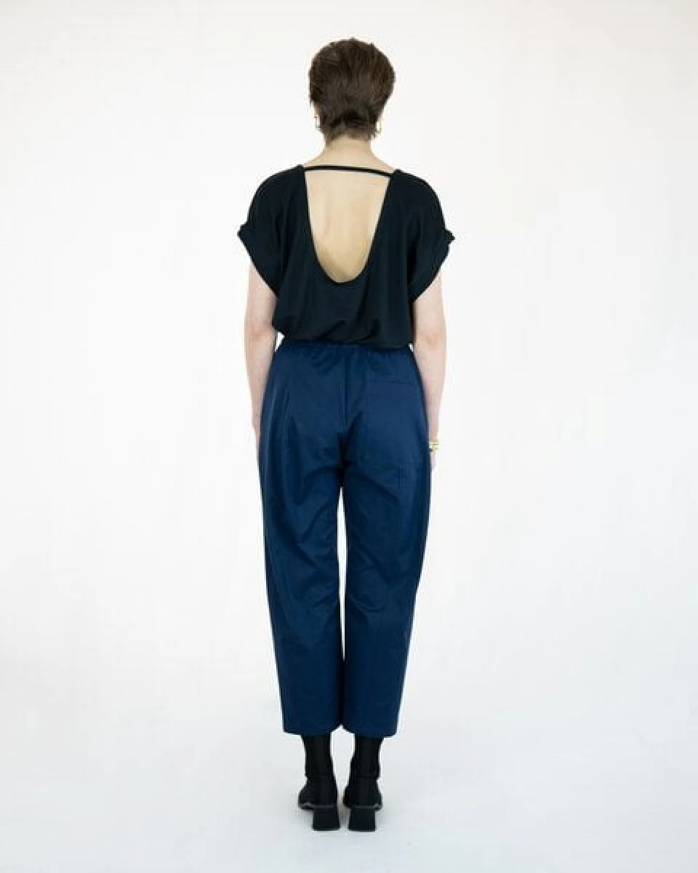 keijn Hose AdoBLEU - Culotte aus Bio-Twill mit elastischem Bund – Ansicht 3