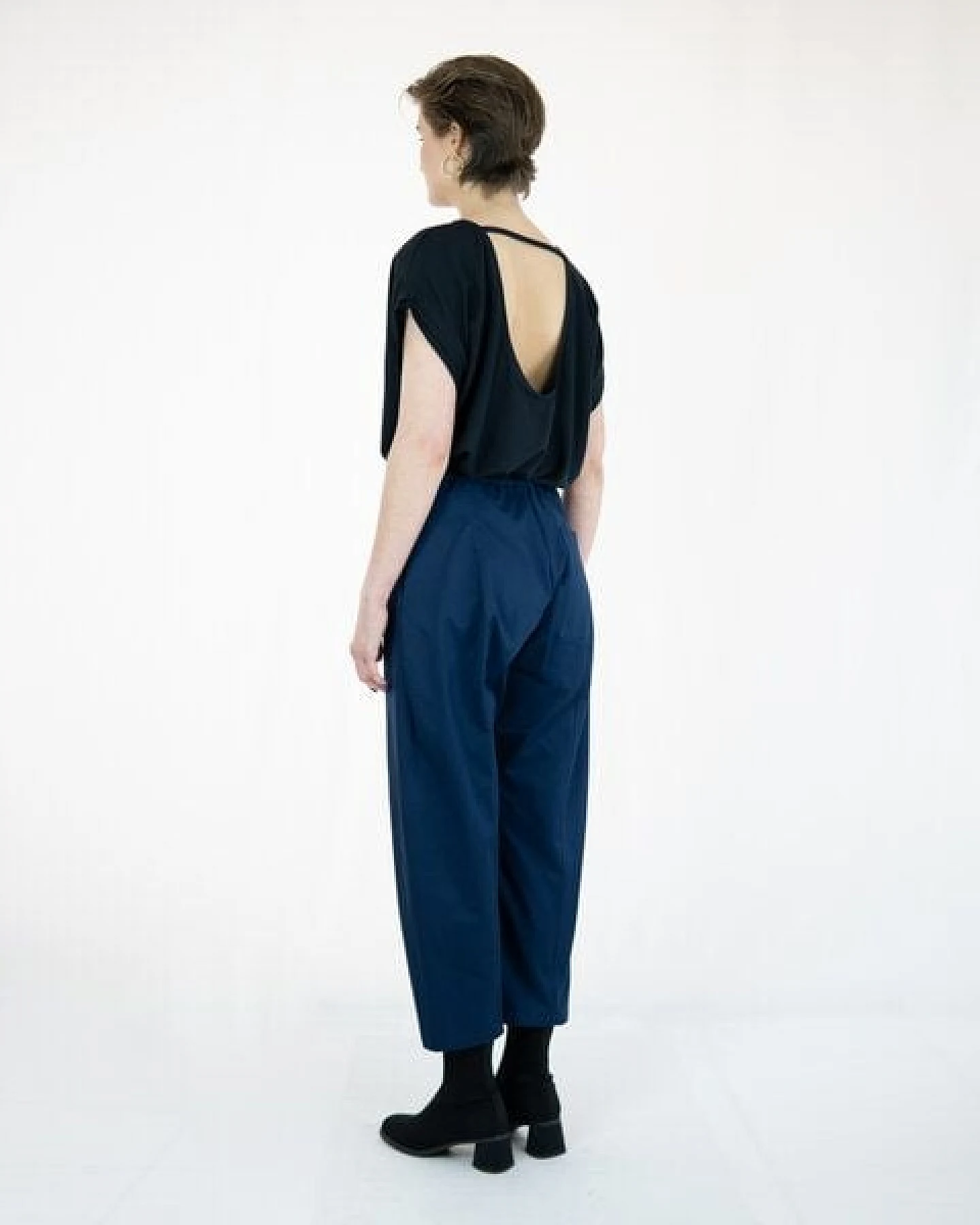keijn Hose AdoBLEU - Culotte aus Bio-Twill mit elastischem Bund – Ansicht 4
