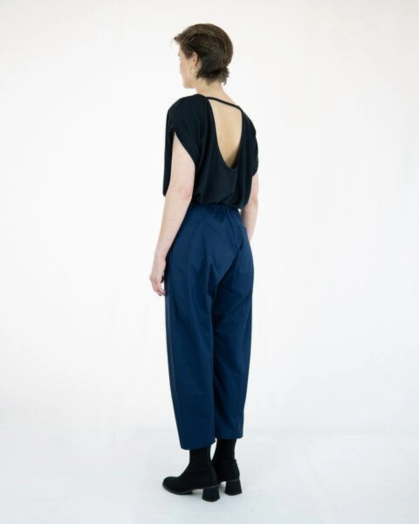 keijn Hose AdoBLEU - Culotte aus Bio-Twill mit elastischem Bund – Ansicht 4