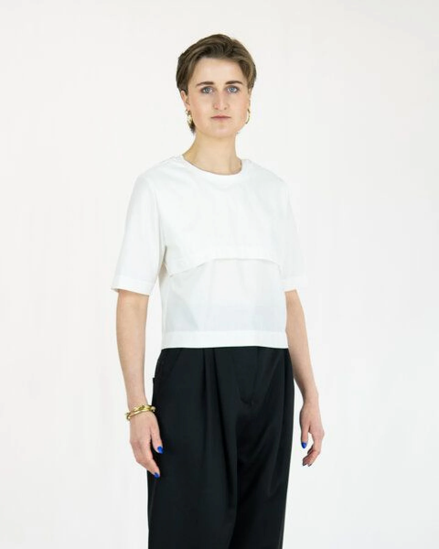 keijn Shirt MESH – Kurzes Shirt aus Deadstock-Baumwolle, halbtransparent & doppellagig – Ansicht 3