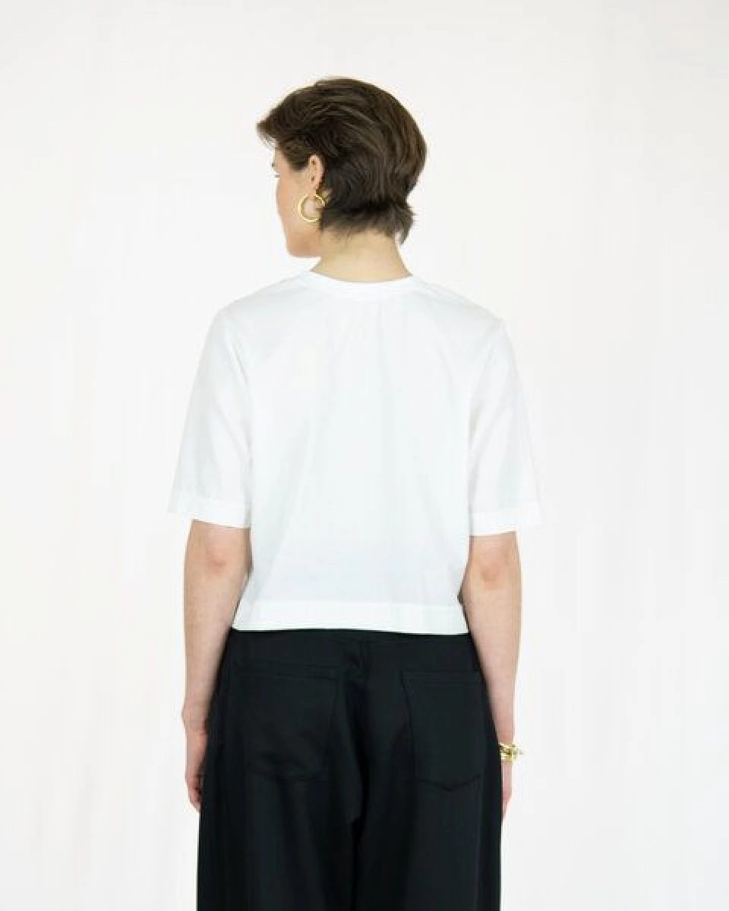 keijn Shirt MESH – Kurzes Shirt aus Deadstock-Baumwolle, halbtransparent & doppellagig – Ansicht 4