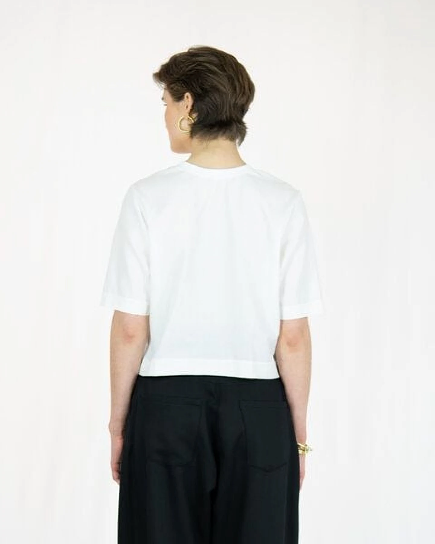 keijn Shirt MESH – Kurzes Shirt aus Deadstock-Baumwolle, halbtransparent & doppellagig – Ansicht 4