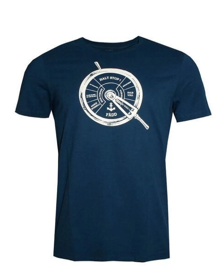FÄDD Herren T-Shirt Rundhals Bio-Baumwolle Lächerliche Geschwindigkeit Blau