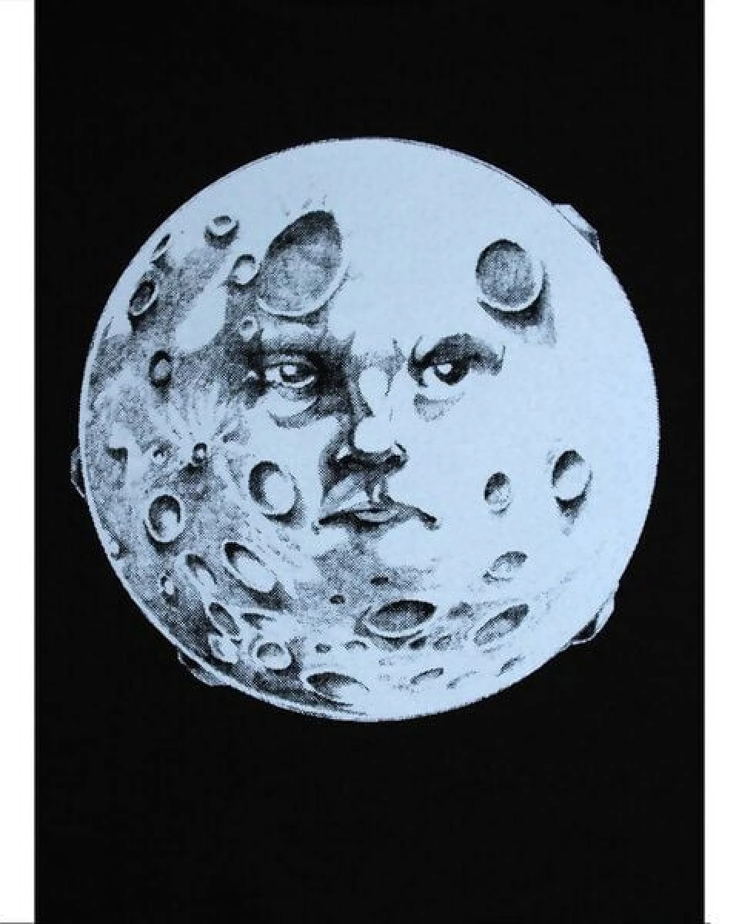 Herren T-Shirt Rundhals aus Bio-Baumwolle "Mond" Schwarz von Fädd – Ansicht 2