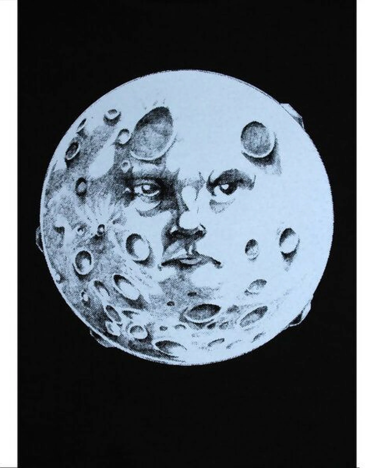 Herren T-Shirt Rundhals aus Bio-Baumwolle "Mond" Schwarz von Fädd – Ansicht 2