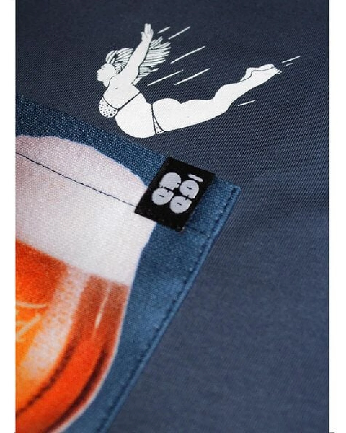 Damen T-Shirt Rundhals aus Bio-Baumwolle "Bier BT" Blau von Fädd – Ansicht 4