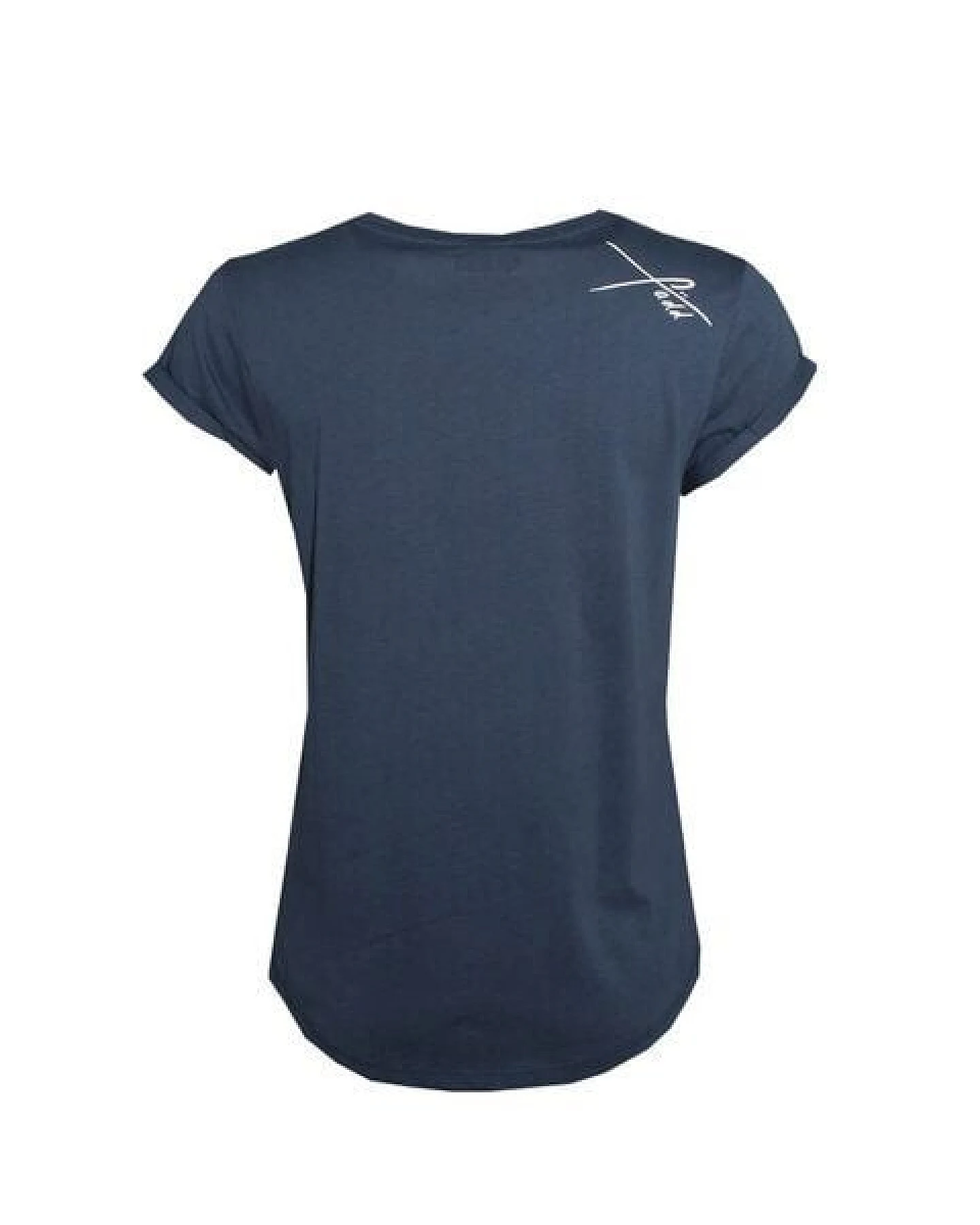 FÄDD Damen T-Shirt Rundhals aus Bio-Baumwolle "Fischernteboot BT" Blau – Ansicht 4